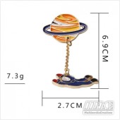 Pin Bross Enamel Planet Astronot